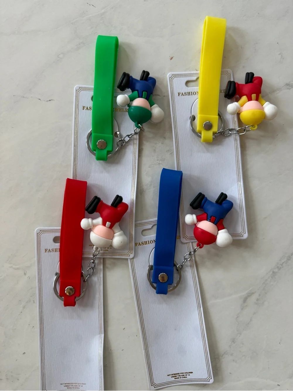 NWT Super Mario Bros 3D Keychain Lot – Set of 4 Collectible Keyrings